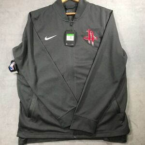 Houston Rockets Pullover Nike Jacket Men's XLT XL Tall Gray Full Zip NBA NEW